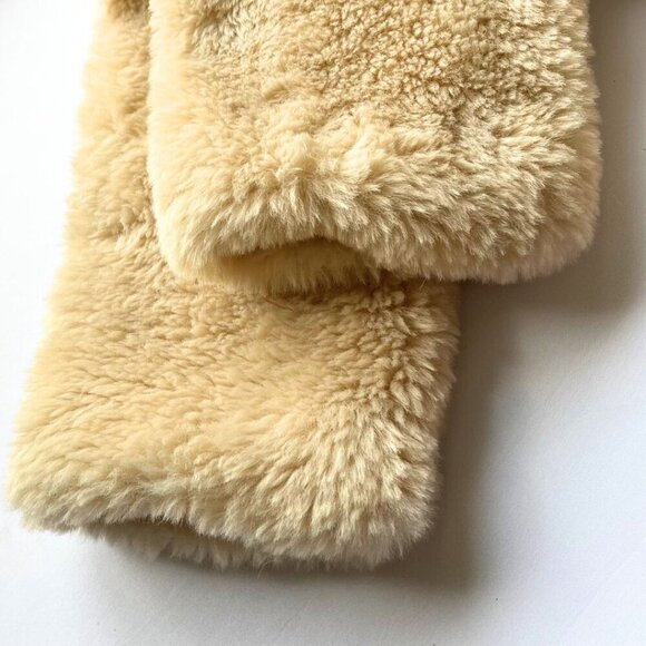 NWT FREE PEOPLE PRETTY PERFECT FAUX FUR COAT IN CREAM TEA - S - Picture 14 of 16